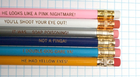 christmas story pencil set